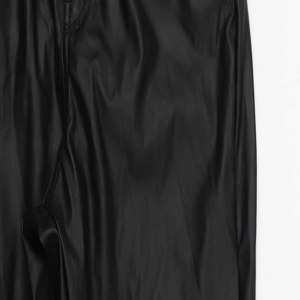 PRETTYLITTLETHING Womens Black   Trousers  Size 8 L28 in