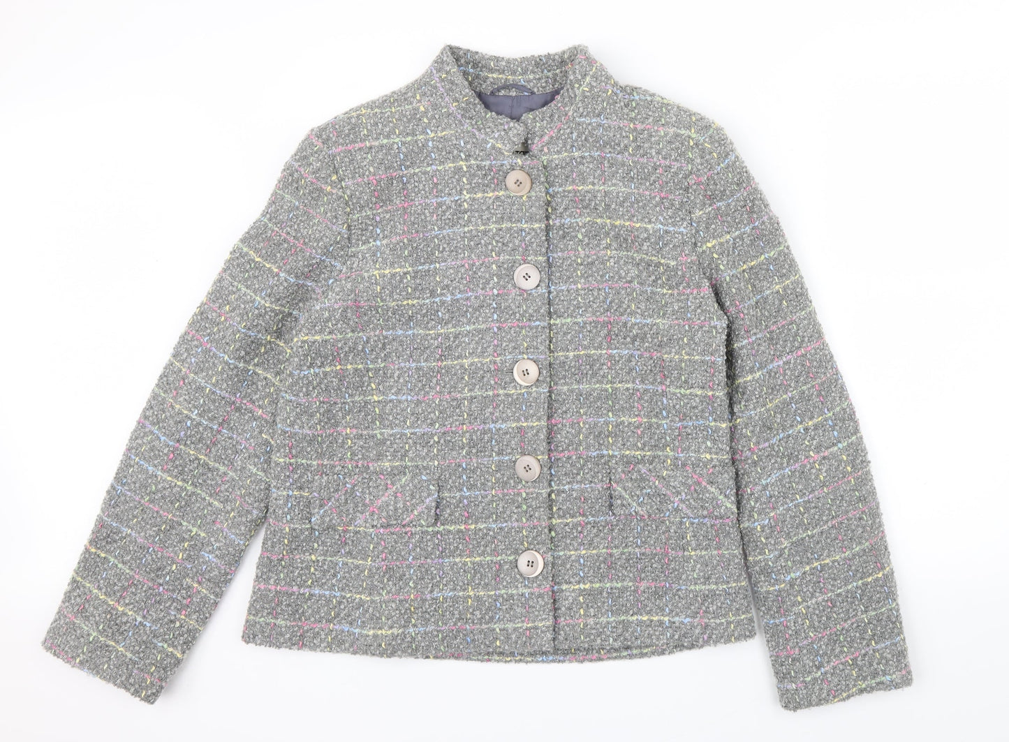 UNDER WRAPS Womens Multicoloured Geometric  Jacket  Size 16  - pocket details on front