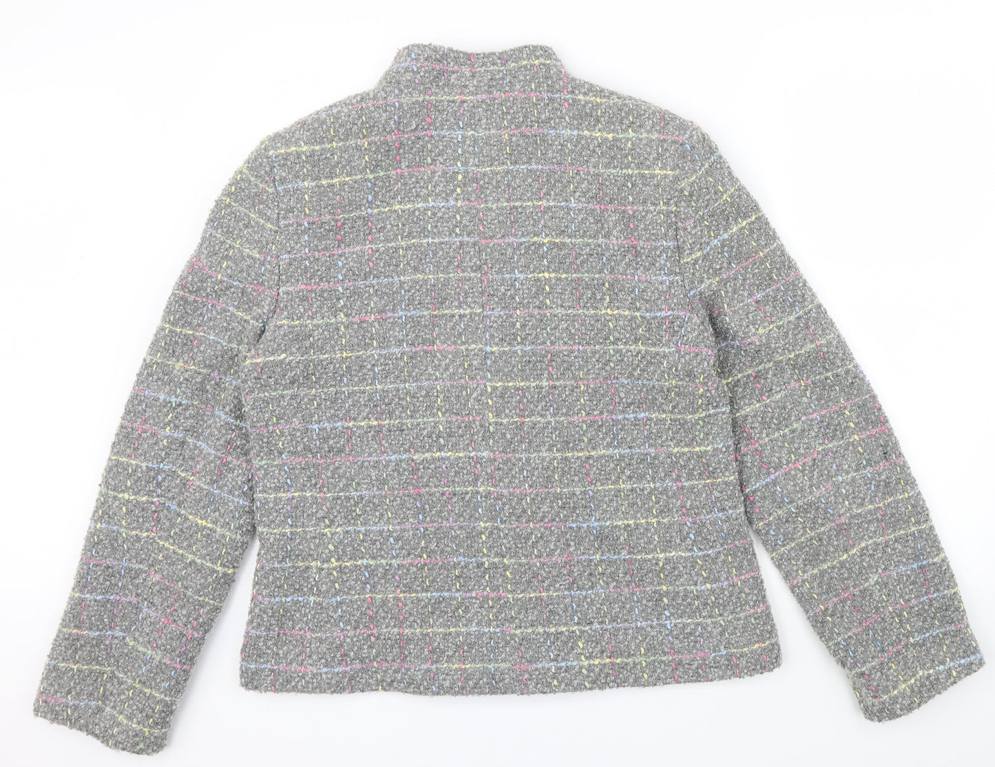 UNDER WRAPS Womens Multicoloured Geometric  Jacket  Size 16  - pocket details on front