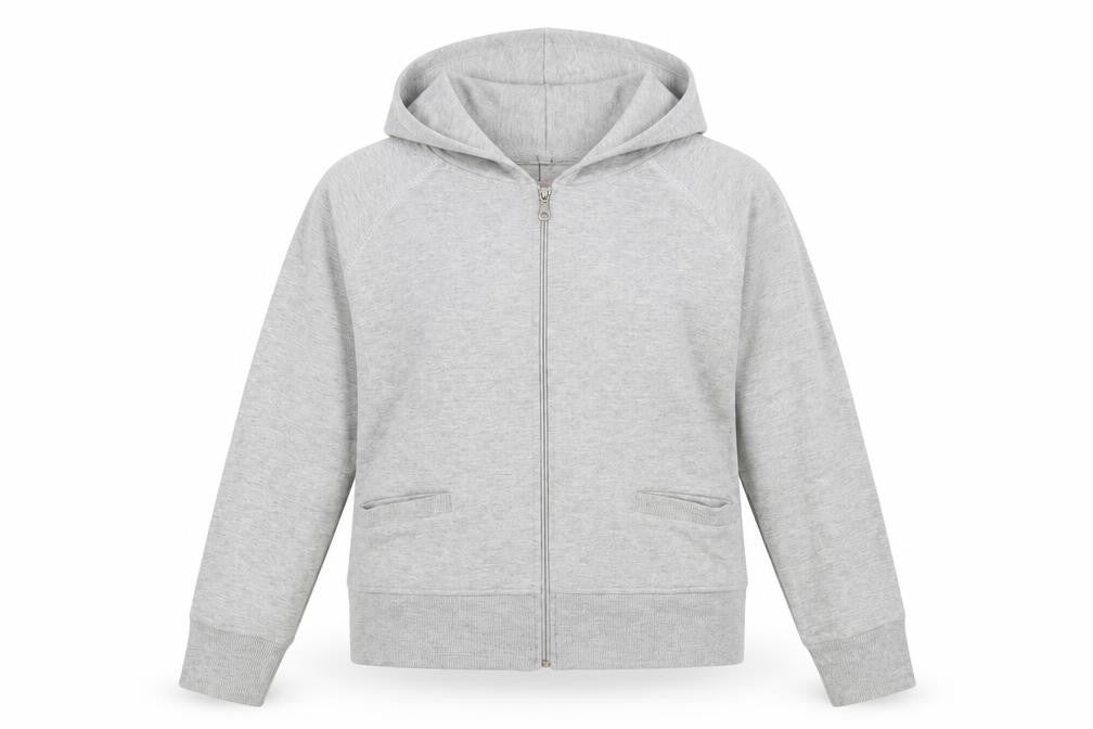 Vivid Womens Grey   Full Zip Hoodie Size 16  - front pockets