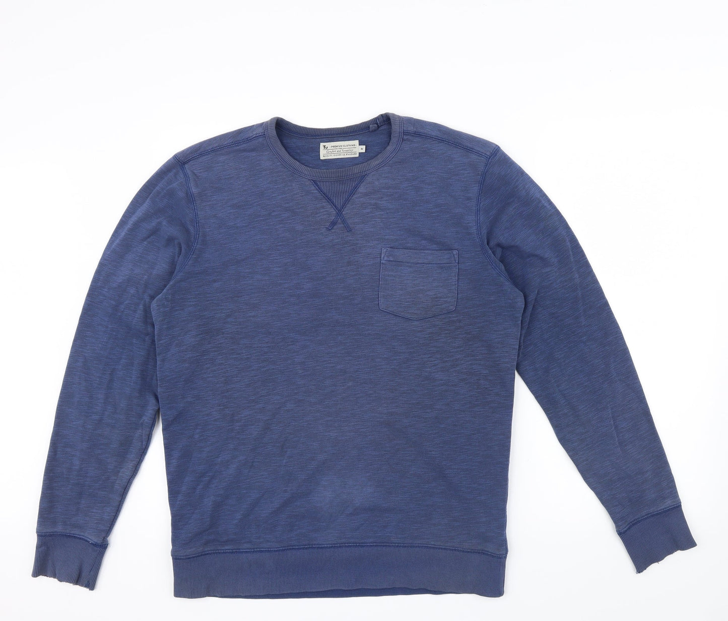 TU Womens Blue   Pullover Jumper Size M  - pocket on left