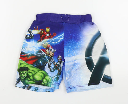 Avengers Boys Blue   Cargo Shorts Size 2-3 Years - swim shorts