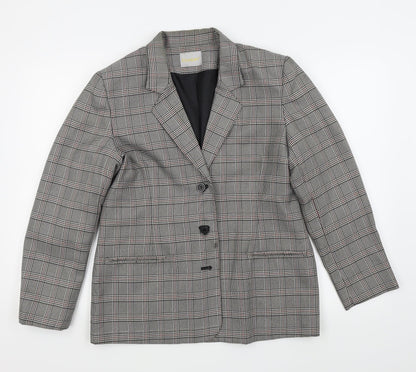Daxon Womens Grey Check  Jacket Blazer Size 14