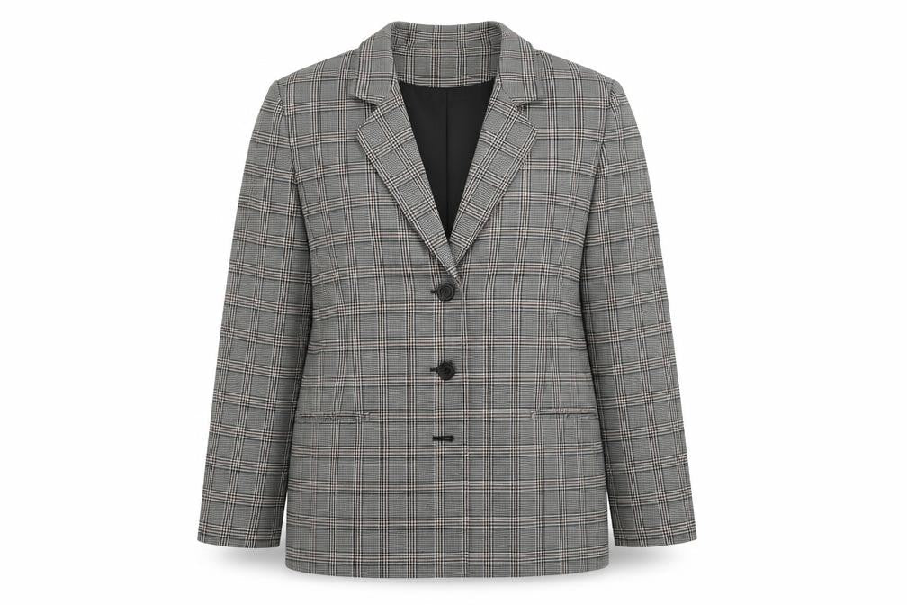Daxon Womens Grey Check  Jacket Blazer Size 14