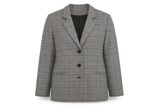 Daxon Womens Grey Check  Jacket Blazer Size 14