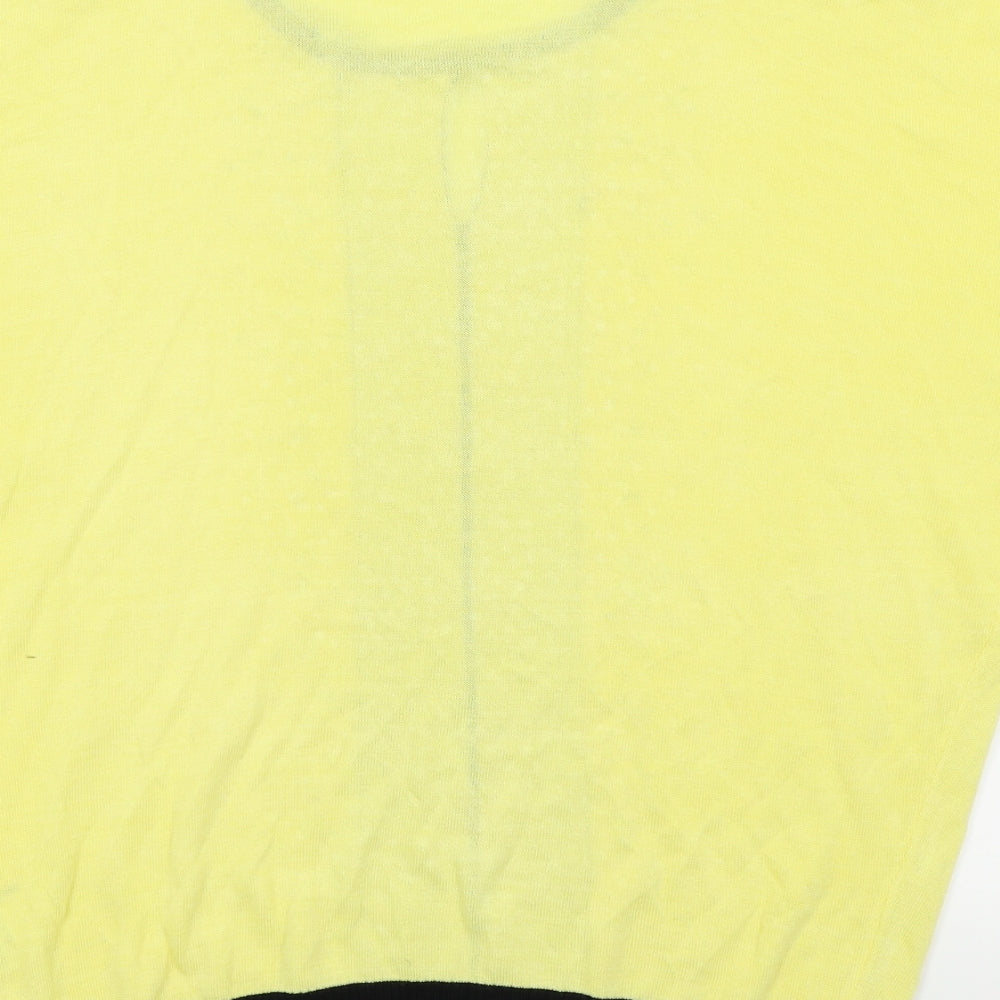 Cristina Womens Yellow   Basic T-Shirt Size L
