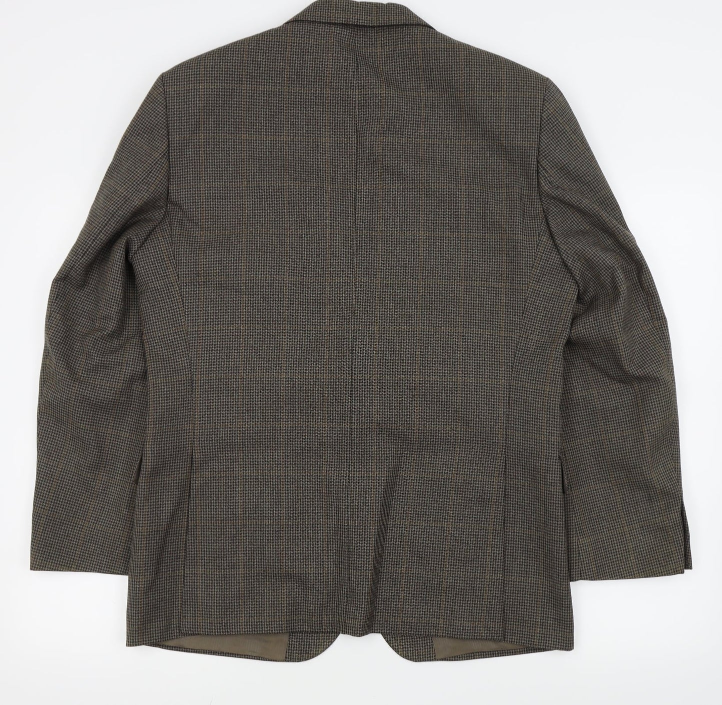 St michael Mens Brown Houndstooth  Jacket Blazer Size 40
