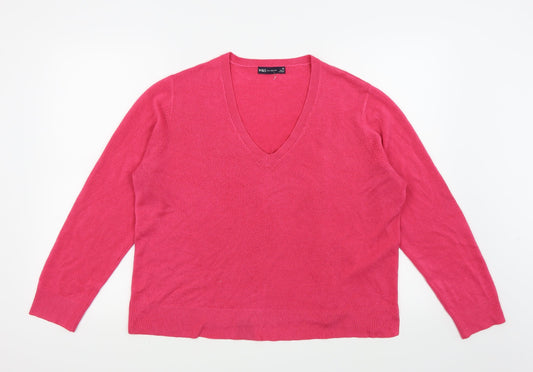 M&s Womens Pink   Pullover Sweatshirt Size 20