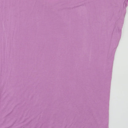 ELLE Sport Womens Purple   Basic T-Shirt Size 12
