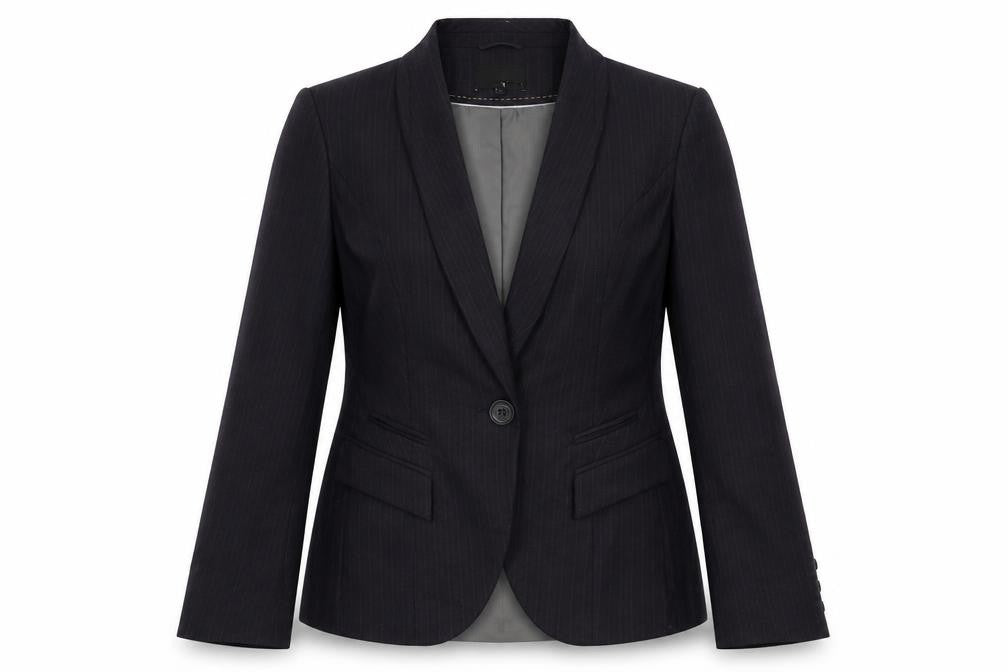 preworn  Womens Purple Striped  Jacket Blazer Size 14