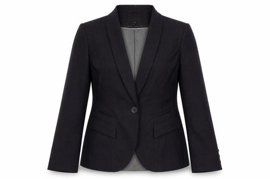 preworn  Womens Purple Striped  Jacket Blazer Size 14