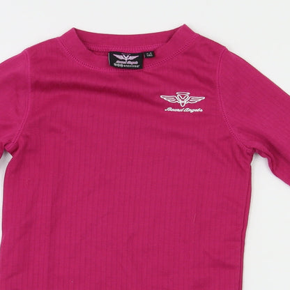 snow wear Girls Pink   Basic T-Shirt Size 3-4 Years