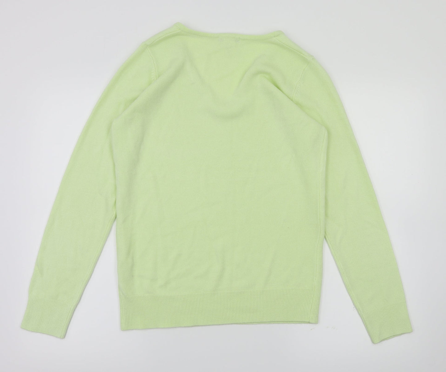 ANNE WEYBURN Womens Green   Pullover Jumper Size 10