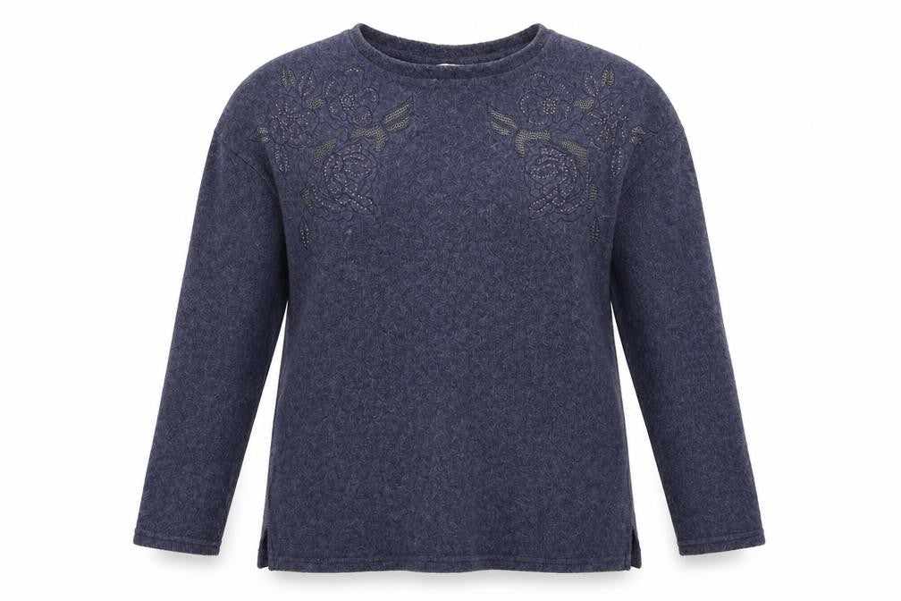 nut meg Womens Blue  Fleece Pullover Jumper Size 8