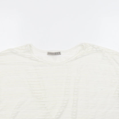 Preloved Primark Womens White   Basic T-Shirt Size 16 - Detail
