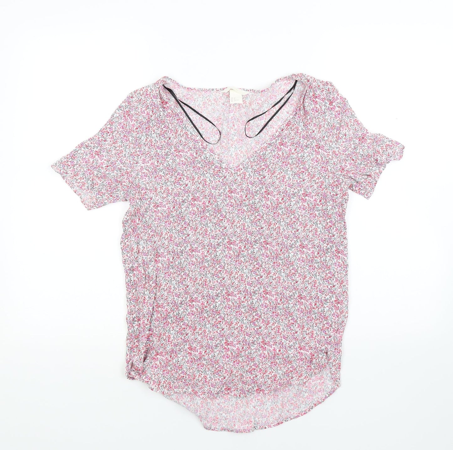 H&M Womens Multicoloured Floral  Basic Blouse Size 6