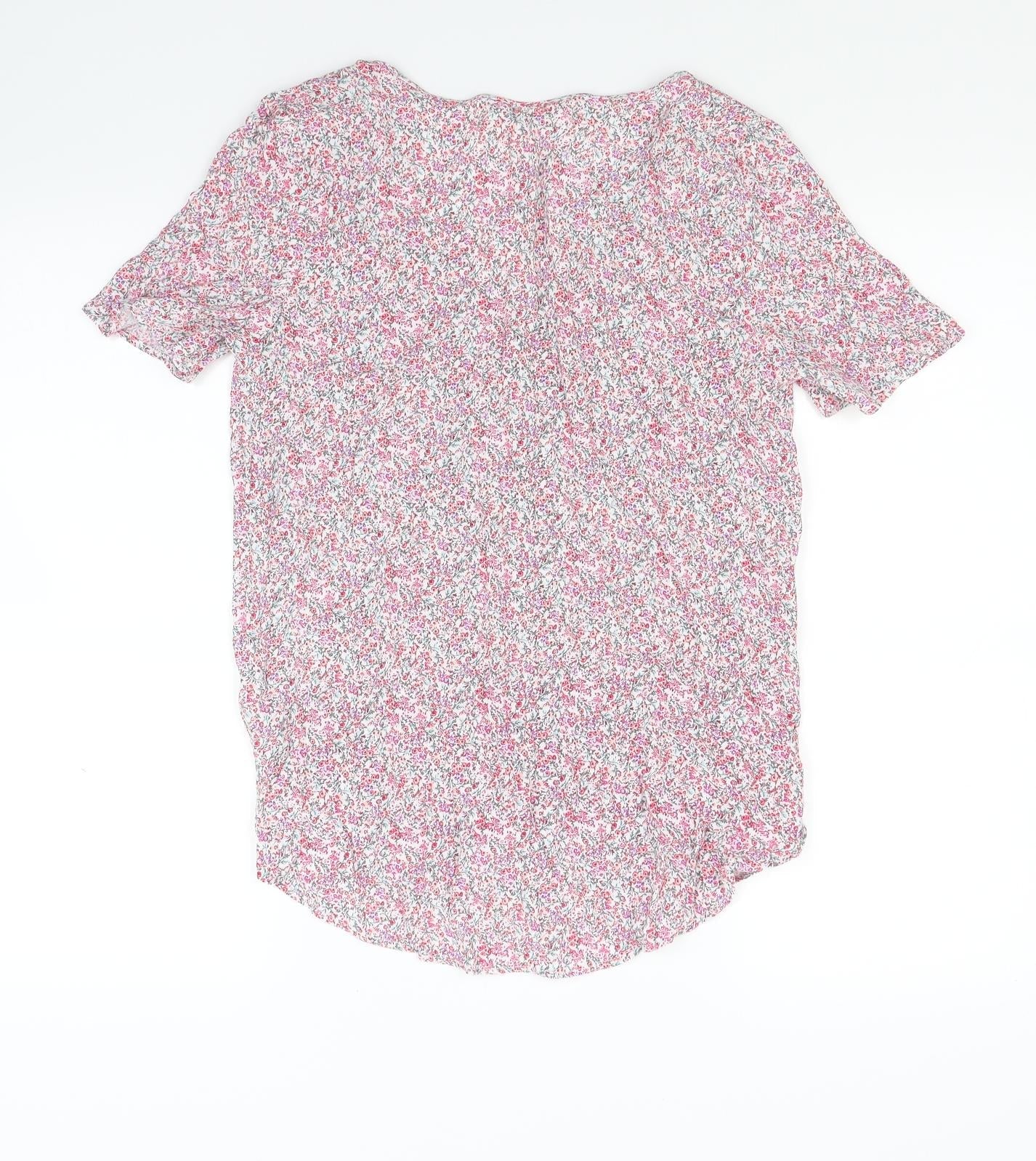 H&M Womens Multicoloured Floral  Basic Blouse Size 6