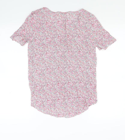 Preloved H&M Womens Multicoloured Floral  Basic Blouse Size 6 - Back