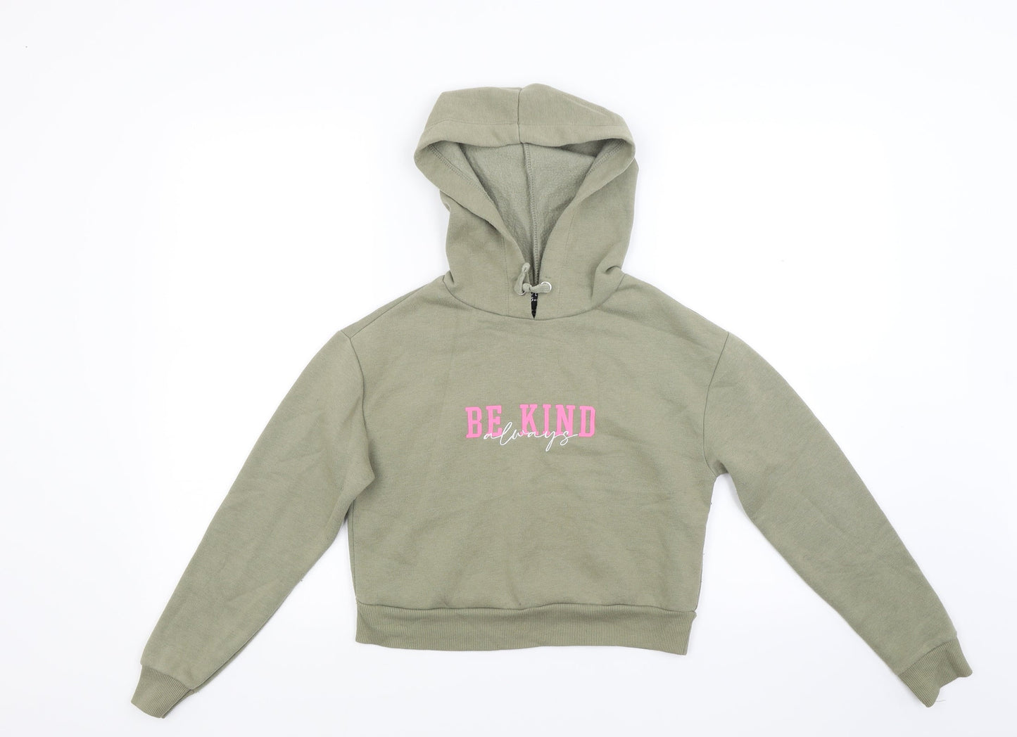 New Look Girls Green  Jacquard Pullover Hoodie Size 10 Years