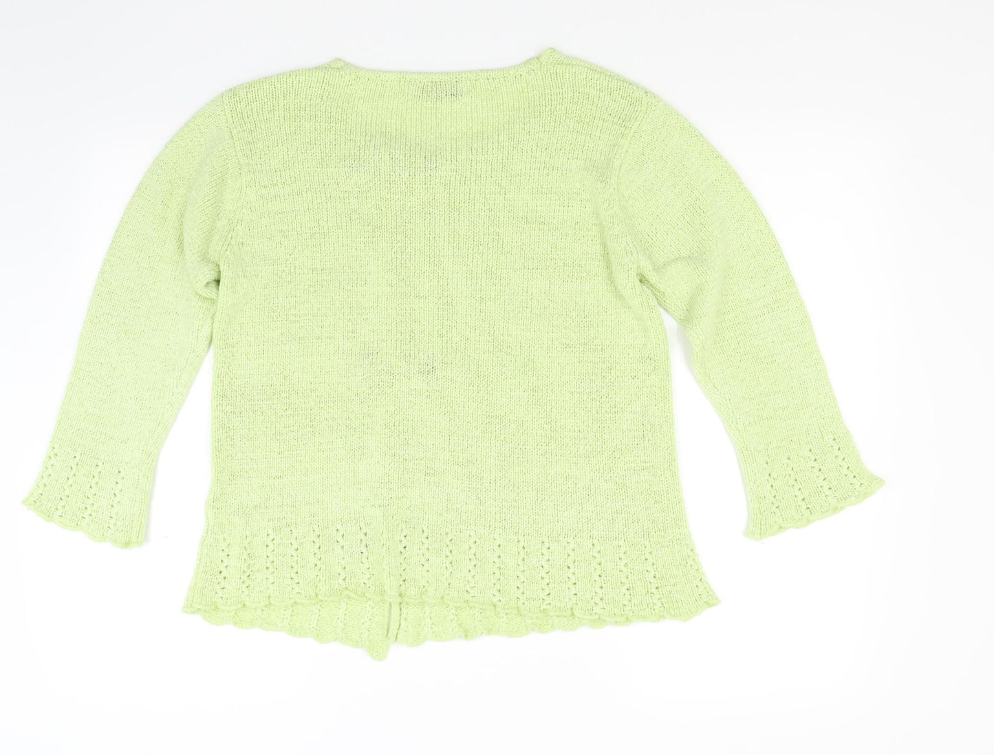 Anne Marie Womens Green  Knit Pullover Jumper Size M