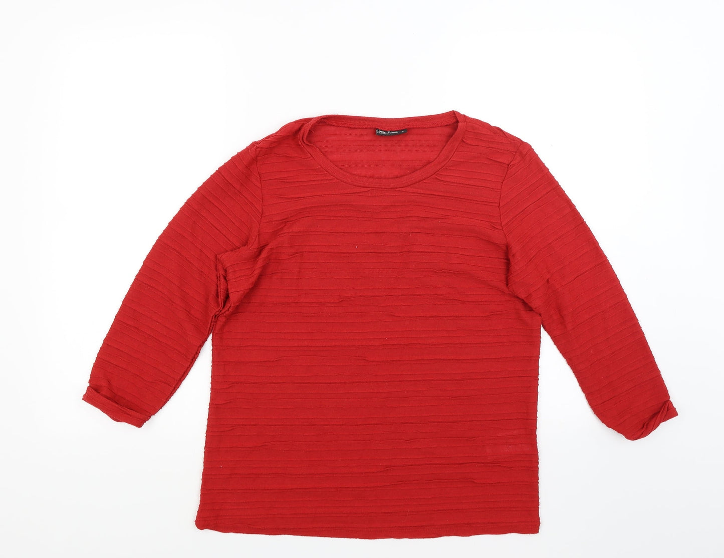 Laura Torelli Womens Red  Knit Pullover Jumper Size S