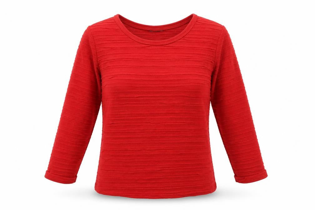 Laura Torelli Womens Red  Knit Pullover Jumper Size S