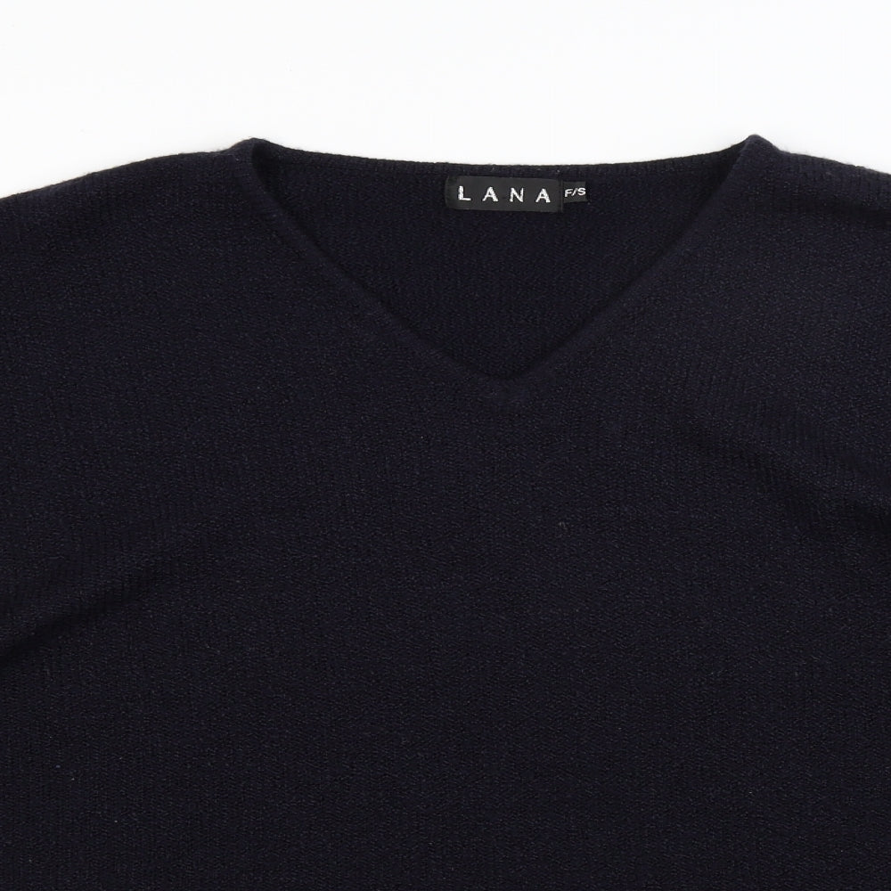 Lana Womens Blue  Knit Pullover Jumper Size L