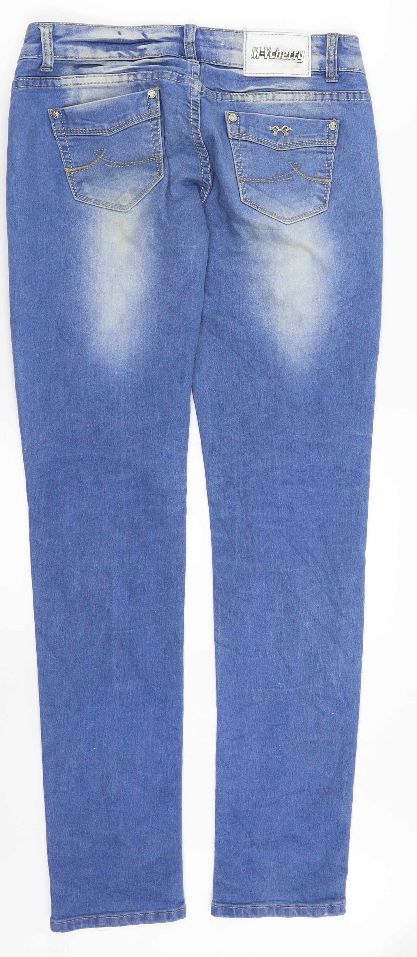 Miss Cherry Womens Blue  Denim Straight Jeans Size 29 in L30 in