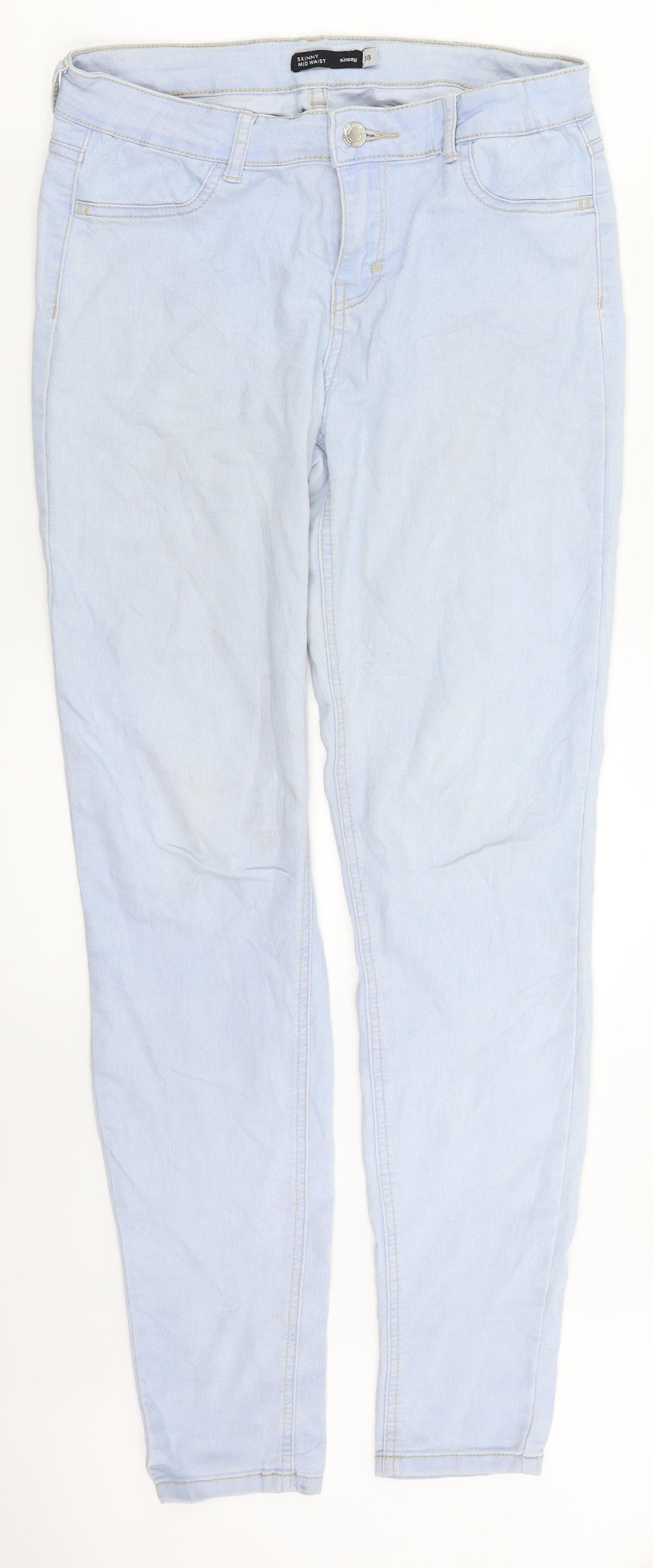 Sinsay Womens Blue  Denim Skinny Jeans Size 10 L29 in