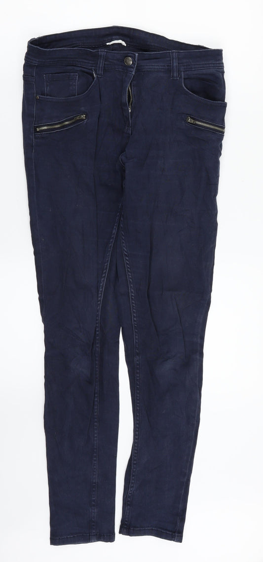 Preworn Womens Blue  Denim Skinny Jeans Size 10 L28 in
