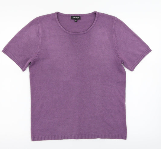 Papaya Womens Purple   Pullover Jumper Size 14
