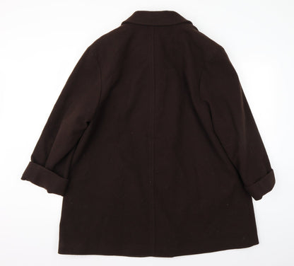Preloved Preworn Womens Brown   Jacket Coat Size 16 - Back