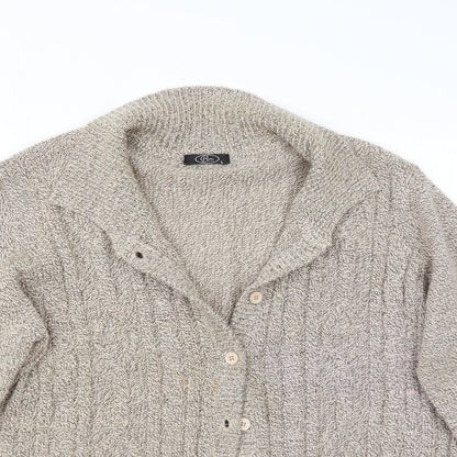 Preloved BM Womens Beige   Cardigan Jumper Size L - Detail