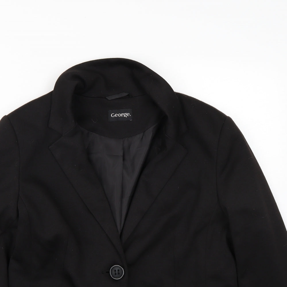George Womens Black   Jacket Blazer Size 14
