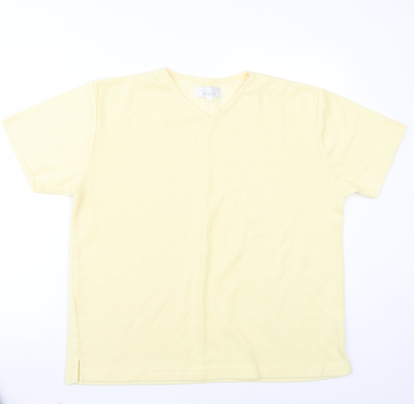 Original clothing  Womens Yellow   Basic T-Shirt Size 14
