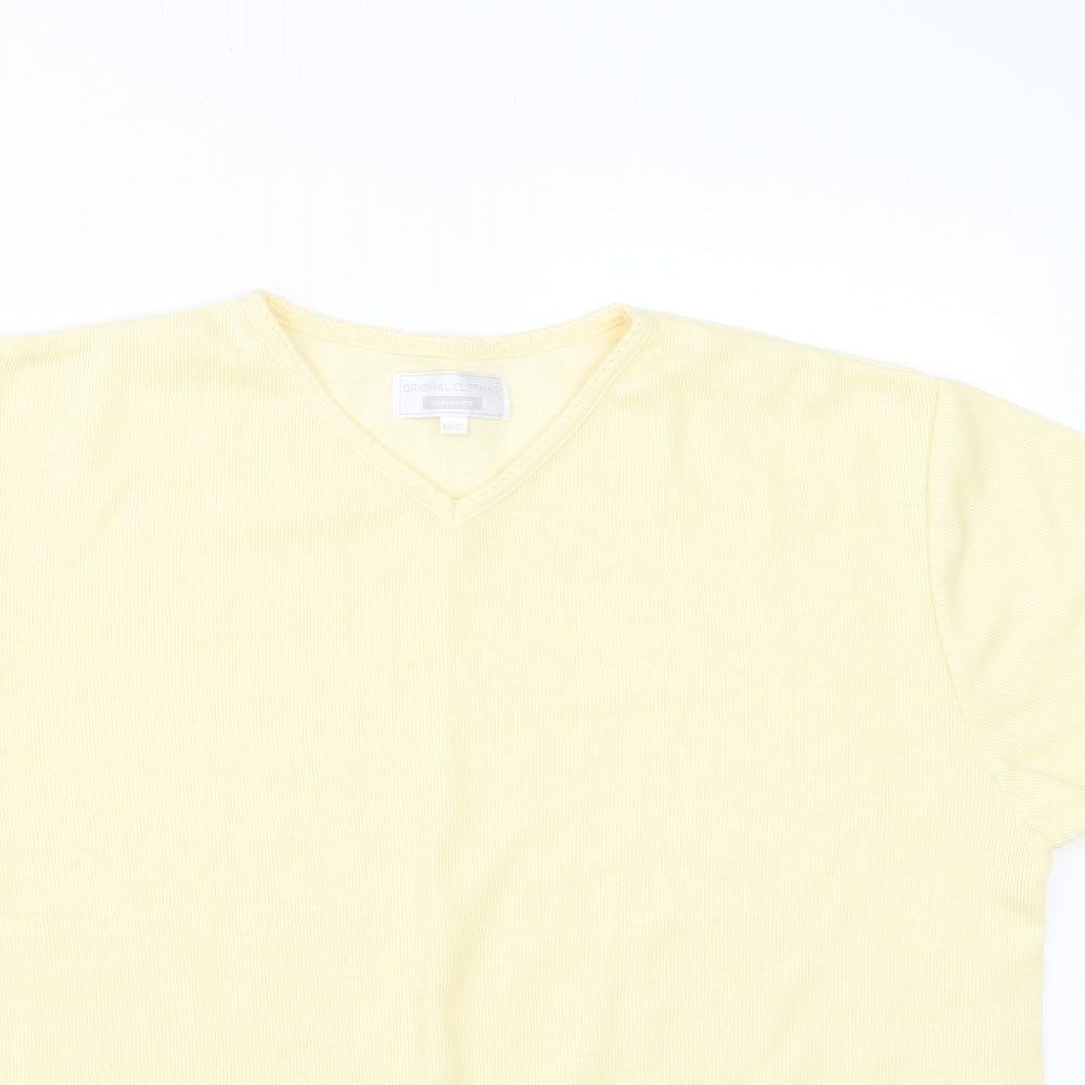 Original clothing  Womens Yellow   Basic T-Shirt Size 14