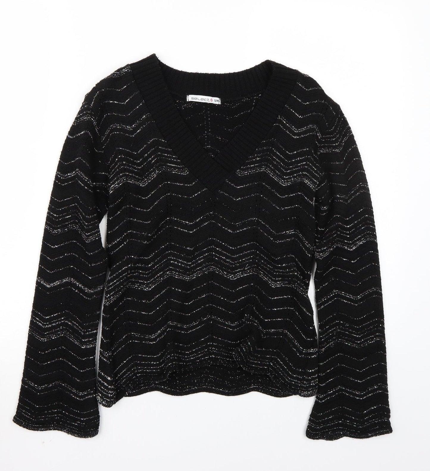 Select Womens Black   Pullover Jumper Size M