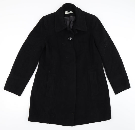BHS Womens Black   Overcoat Coat Size 14