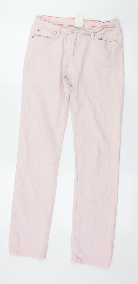 Preworn Womens Pink  Denim Skinny Jeans Size 10 L31 in