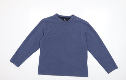 Preloved NEXT Mens Blue  Fleece Pullover Sweatshirt Size S - Front