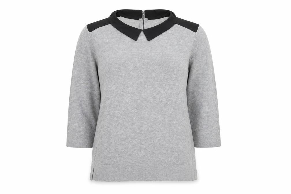 Papaya Womens Grey  Knit Pullover Jumper Size 20