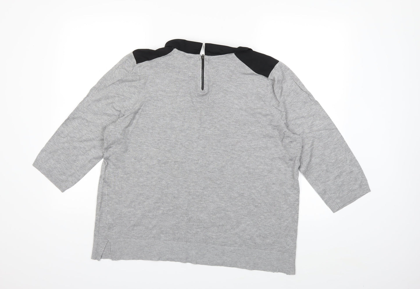 Papaya Womens Grey  Knit Pullover Jumper Size 20