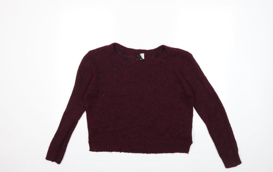 H&M Womens Red  Knit Pullover Jumper Size S