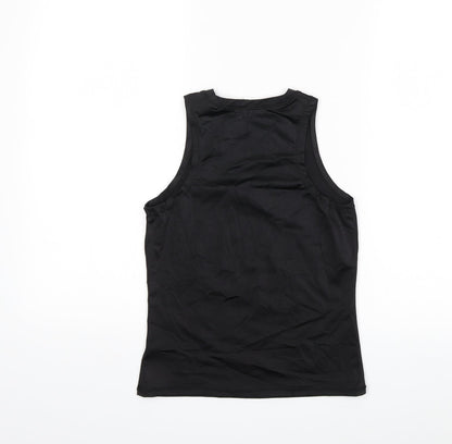 Preloved H&M Girls Black   Basic Tank Size 13 Years - Back