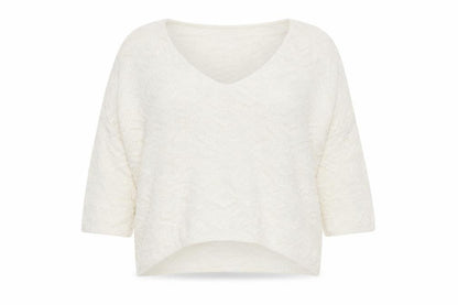 Next Womens White  Knit Pullover Jumper Size 18