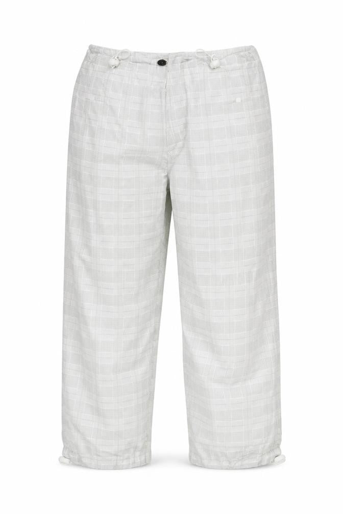 Maddona wear Womens Grey Check  Cropped Trousers Size L L25 in