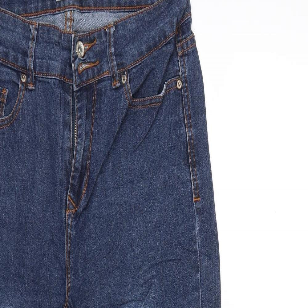 Janina Womens Blue  Denim Straight Jeans Size 12 L25 in