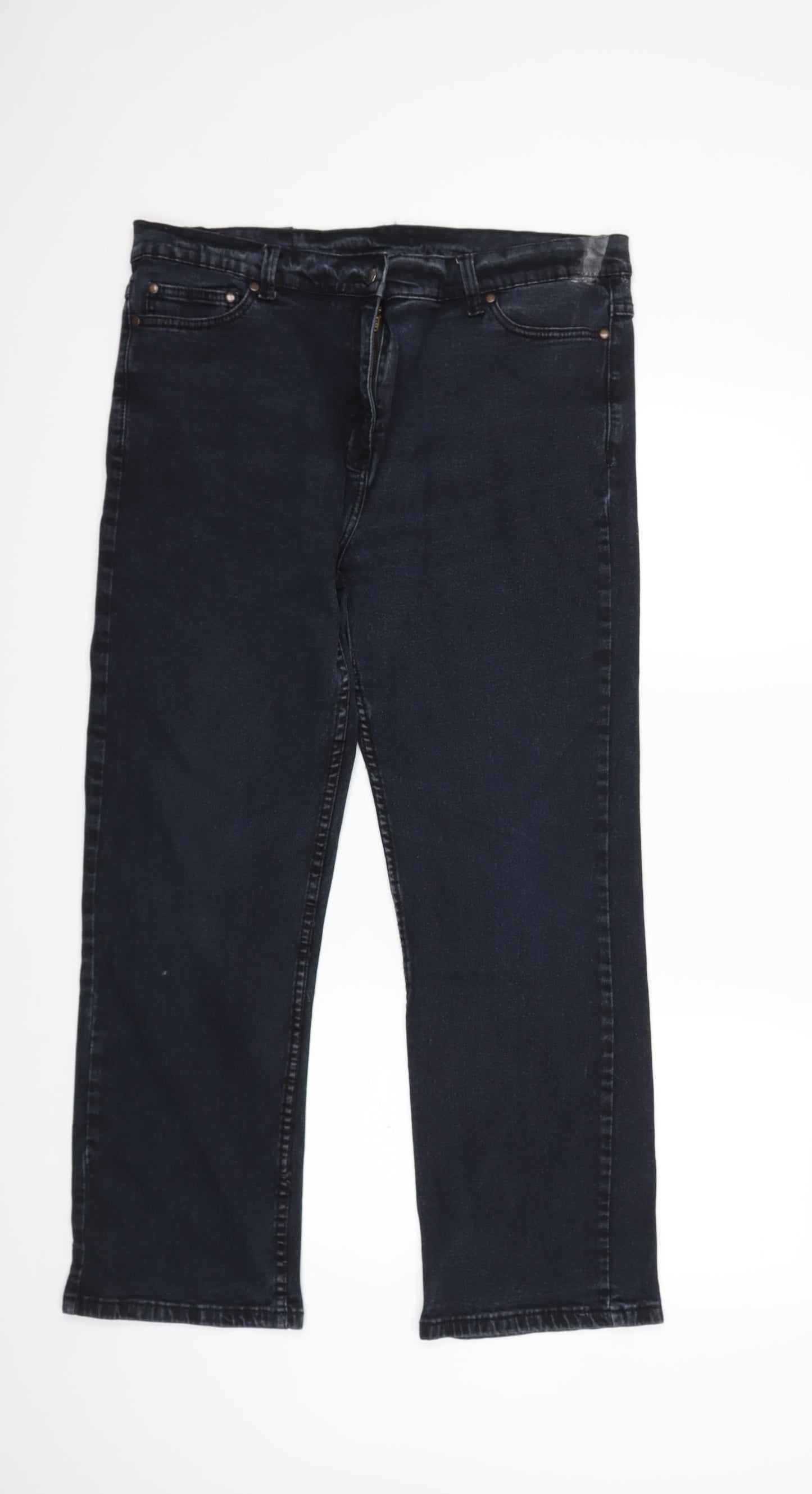Cotton Traders Womens Blue  Denim Straight Jeans Size 36 in L26 in