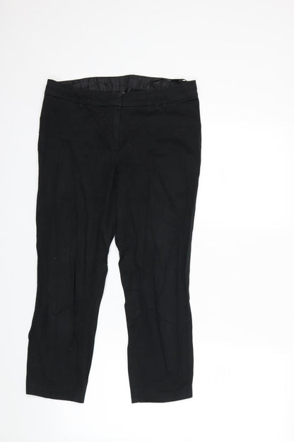 Preloved F&F Womens Black   Trousers  Size 10 L22 in - Front