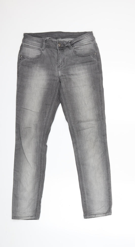 Preworn Womens Grey  Denim Skinny Jeans Size 30 in L29 in